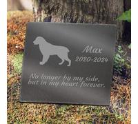 MUYOGRT Personalised Pet Memorial Plaques with Hook, Personalised Dog Memorial Gifts, Custom Engraved Plaques Stand Grave Stones with Photo & Name & Message Keepsakes, Animal Rectangle