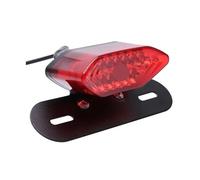 MUYSLC Motorcycle Brake Tail Light Universal 12V Motorcycle LED Brake Tail Light Signal Lights Integrated With License Plate Bracket Motorbike Accessories
