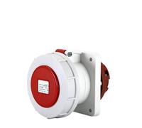 MUYTQAERG 5P 63A IP67 Concealed Straight Socket Flange Panel Mount PDU Data Center Stage Industrial