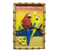 MUYU Craft 3D Dominican Republic Fridge Magnet Travel Souvenir Refrigerator Magnetic Sticker Hand Painted Craft