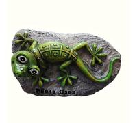 MUYU Craft 3D Lizard Style Punta Cana Dominican Republic Fridge Magnet Travel Souvenir Refrigerator Decoration Resin Hand Painted Craft