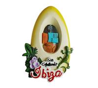 MUYU Craft 3D San Antonio Ibiza Spain Fridge Magnet Tourist Souvenir Refrigerator Decoration Resin Hand Painted Craft Collection