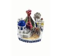 MUYU Craft 3D Santorini Greece Travel Souvenir Home Office Windowsill Table Desktop Decoration Samll Ornament Statue Collection