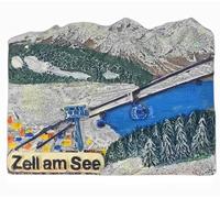 MUYU Craft Zell am See Austria Refrigerator Magnet Travel Souvenir Fridge Decoration Magnetic Sticker Hand Painted Craft Collection
