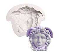 Muyulin Medusa Fondant Silicone Head Molds, Mythology Goddess Chocolate Baking Mold, Cake Decoration Cupcake Topper Candy Sugar Craft Gum Paste Clay Resin Soap Candle