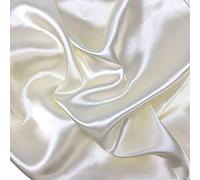 MUYUNXI Silky Satin Fabric Lining Material For Dressmaking Dressmaking Sleepwear Underwear Wedding Prom 150 Cm Wide Sold By The 2 Meter(Color:creamy-white)