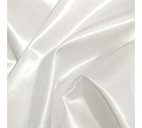 MUYUNXI Silky Satin Fabric Lining Material for Dressmaking Dressmaking Sleepwear Underwear Wedding Prom 150 Cm Wide Sold by The 2 Meter(Color:Pure White)