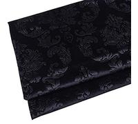 MUYUNXI Soft Thicker Velvet Fabric Upholstery Dressmaking Curtain Blind Cushion Craft Velour Material 145 Cm Wide Sold by The Meter(Color:Black)