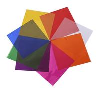 MUYYIKA 120 Sheets Coloured Transparent Films, 19 cm x 19 cm Colourful Transparency Film, Coloured Cellophane Film for DIY, Coloured Cellophane Film, for Flowers, Gift Decoration