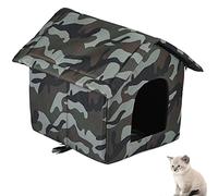 MUYYIKA Waterproof Cat House for Outdoors, Winter Resistant Foldable Warm Oxford Pet Shelter, Kennel Bed for Outdoor Feral Cats and Dogs