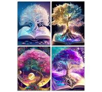 Muzagroo Art Diamond Painting Kits for Adults, 5D DIY Diamond Art Kits for Beginners, Tree of Life Canvas Arts and Crafts for the Living Room, Wall Art of