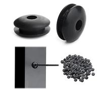 Muzata 100Pack Cable Railing Kit Black Protective Protector Sleeves Grommet Silicone Rubber for 1/8" 5/32" 3/16" Wire Rope PT1 Metal Posts Cable Deck Stair Railing CB29,CP3