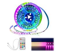 Muzata 16.4FT/5M 96LEDs/M High Density RGB LED Strip Light Spotless Neon Lighting Effect AC1L (Power Adapter Not Included)