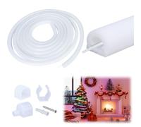 Muzata 16.5Ft/5M Silicone LED Channel System, Flexible Tube for DIY Neon Light Box Enclosed IP67 Water & Dust Proof for 11mm Bendable LED Strip Cabinet Shelves USC2 LS3