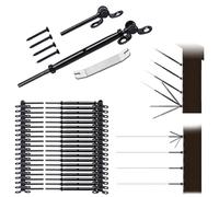 Muzata 20Pairs Black Cable Railing Kit 1/8" Swage Toggle Turnbuckle Hardware T316 Stainless Steel for Wood Post WoodEasy System Angle 180¡ã Adjustable Stairs Deck 20 Cable Lines CK07 BD1,CA4 CA5