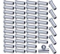 Muzata 50Pack Stainless Steel Protective Sleeves Cable Railing Kit Hardware for 1/8" Wire Rope Cable Wood Posts T316 Marine Grade Deck Stair Railing CR13,CP1