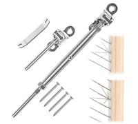 Muzata 50Pairs Cable Railing Kit 1/8" Swage Toggle Turnbuckle Hardware T316 Stainless Steel for Wood Post WoodEasy System Angle 180° Adjustable Stairs Deck 50 Cable Lines CK07 NN1,CA4 CA5