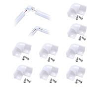 Muzata 8PACK LED Channel Corner Connector Kit L-Shape for V1SW V-Shape Strip Light Aluminum Channels System, 90 Degree Adaptor, LC08 Series LA2 LC2