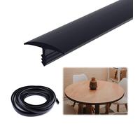 Muzata Black 3/4 Inch x 25 Ft Center Barb Tee Moulding T Molding for Tables Game and Arcade Machines Decorative Edging Shelf Guarding M023