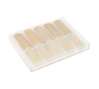 MuzcYM 10pcs Alto bE Saxophone Bamboo Reeds Strength 2.5 Saxophone Replacement Accessory with Individual Plastic Case