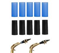 MuzcYM 10pcs Saxophone Neck Silicone Tube Silicone Material Blue & Black Alto Saxophone Neck Cork, Good Sealing Long-term Use Saxophone Neck Joint Cork Protective Cover Replacement Parts Tricolor