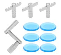 MuzcYM 4 Pcs Adjustable Drum Key & 6 Pcs Snare Drum Mute Pads Set - Drum Tuning Tool Kit for Drummers, Percussionists, Drum Maintenance, Practice & Live Performance
