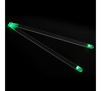 MuzcYM 5A Drumsticks Light LED Bright LED Light Up Drumsticks Noctilucent Glow in The Dark Night light Drum Sticks Luminous Jazz Drumsticks for Stage Performance with 4pcs Flashing Lamp Beads (Green)