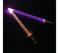 MuzcYM 5A Drumsticks Light LED Bright LED Light Up Drumsticks Noctilucent Glow in The Dark Night light Drum Sticks Luminous Jazz Drumsticks for Stage Performance with 4pcs Flashing Lamp Beads (60B)