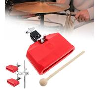MuzcYM Jam Drum Block Latin Percussion Musical Percussion Jam Block Red Plastic Musical Instrument Adjustable Mount Bracket Latin Drum Instrument