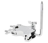 MuzcYM Silver L Rod Drum Clamp Cowling Mounting Bracket Expansion Clamp for Tom / Cowbell / Clapper, Adjustable Percussion Drum Set Cowbell Bracket