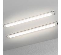 muzha 2 Packs LED Batten Lights，PC Body， 5FT 50W 4000k 5000lm,Low Profile Wall or Ceiling Surface Mounted Fitting for Home/Workshop/Office/School Restaurant (5FT)