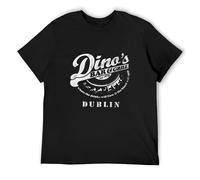 MUZHILIN Dino's Bar and Grill Tshirt Unisex - Lizzyrocklynottrock Short-Sleeved Shirt Top Black 3XL