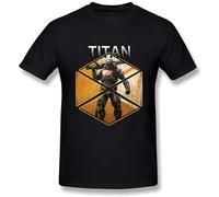 MUZHILIN Men's Titan Destiny Games Guardian T Shirt Black L
