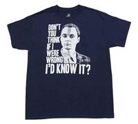 MUZHILIN Sheldon Cooper If I were Wrong Adult Navy Blue T Shirt Black 3XL