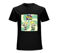 MUZHILIN T-Shirt Vocaloid Toonize Anime Kagamine Len Rin Cartoon Funny Cute Chibi VectorTop Sweatshirt Short Sleeve Black L