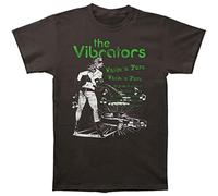 MUZHILIN Vibrators Men's Whips 'N' Furs Slim Fit T Shirt CoalTop Sweatshirt Short Sleeve Black XL