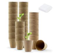 Muzhira Germination Pots, 6cm 50pcs Plant Nursery Pots, Flower Pot Plant Container for Seedlings, Cuttings, Transplanting