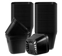 Muzhira Pots for Seed Starting/Cuttings, 10cm 20pcs Plastic Square Plant Nursery Pots,Seed Pot Flower Plant Container for Fruit, Vegetable, Plant, Succulents, Seedlings, Cuttings, Transplanting