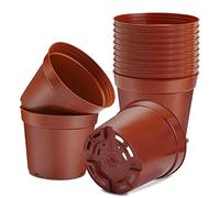 Muzhira Pots for Seed Starting/Cuttings, 15.5cm 10pcs Plastic Plant Nursery Pots,Seed Starting Pot Flower Plant Container for Seedlings, Cuttings, Transplanting