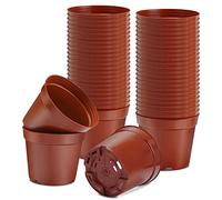 Muzhira Pots for Seed Starting/Cuttings, 6cm 20pcs Plastic Plant Nursery Pots,Seed Starting Pot Flower Plant Container for Seedlings, Cuttings, Transplanting