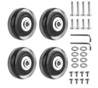 MUZHUPGUZ 4 Pcs Luggage Wheels Replacement, 50x18mm, Silent, Shock Absorbing, Easy Installation, Compatible with Most Suitcases