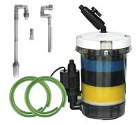 MUZIBAMA 105GPH Canister Filter, External Aquarium Filter Ultra-Quiet Water Circulation Cleaning Machine with Water Pump, 4 Layer Filtration for Fish Tanks and Aquariums Up to 75 Gallons