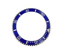 MUZIJING Silver Gold Steel 40mm SUB 116610 Watch Fluted Bezel Pad Black Green Blue Ceramic Bezel 41mm 126610 for RLX SUB Watch Case (Blue Silver, 40mm 116610)