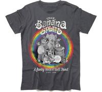 MUZIKTINGER HAIYANG T Shirt Man Banana Splits Swingo, Bingo, Drooper & Snorky by Hanna & Barbera L Black Grey XL