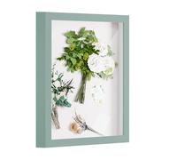 Muzilife 3D Picture Frame for Filling with Real Glass Pane, 30 x 38 x 2.5 cm, Deep MDF Frame, Object Frame for Photos, Wedding Bouquet, DIY Artwork, Shadow Box as a Gift for Family Friends, Green
