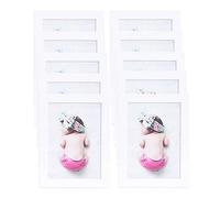Muzilife 7x5 Photo Frames Set of 10 White Picture Frames for Wall Gallery or Tabletop
