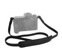 MUZIRI KIINOKOO Genuine Leather Camera Neck Shoulder Strap with Triangle Rings Compatible for Most Cameras with Round Connection Holes - Length 110cm - Black