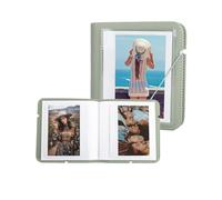 MUZIRI KINOKOO 28 Pockets Photo Album for Instax WIDE EVO/WIDE 400/WIDE 300/WIDE 210 Camera, PU Leather Album for Wide Series Camera, 5-inch Films Collection Souvenir Album Book- Green