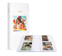 MUZIRI KINOKOO 64 Pockets Photo Album for Fuji Instax Wide 400/Wide 300/Wide 210 Camera, PU Leather Photo Album for 4.25'' * 3.4'' Films, Collection Souvenir Album Book for Wide 400/300/210 - White