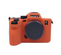 MUZIRI KINOKOO Alpha 7 IV Camera Case Silicone - Soft Rubber Protective Case for Sony Alpha 7 IV/ A7M4 Camera - Easy Carrying Case - Orange